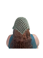 Crochet Mesh Bandana | Olive Green