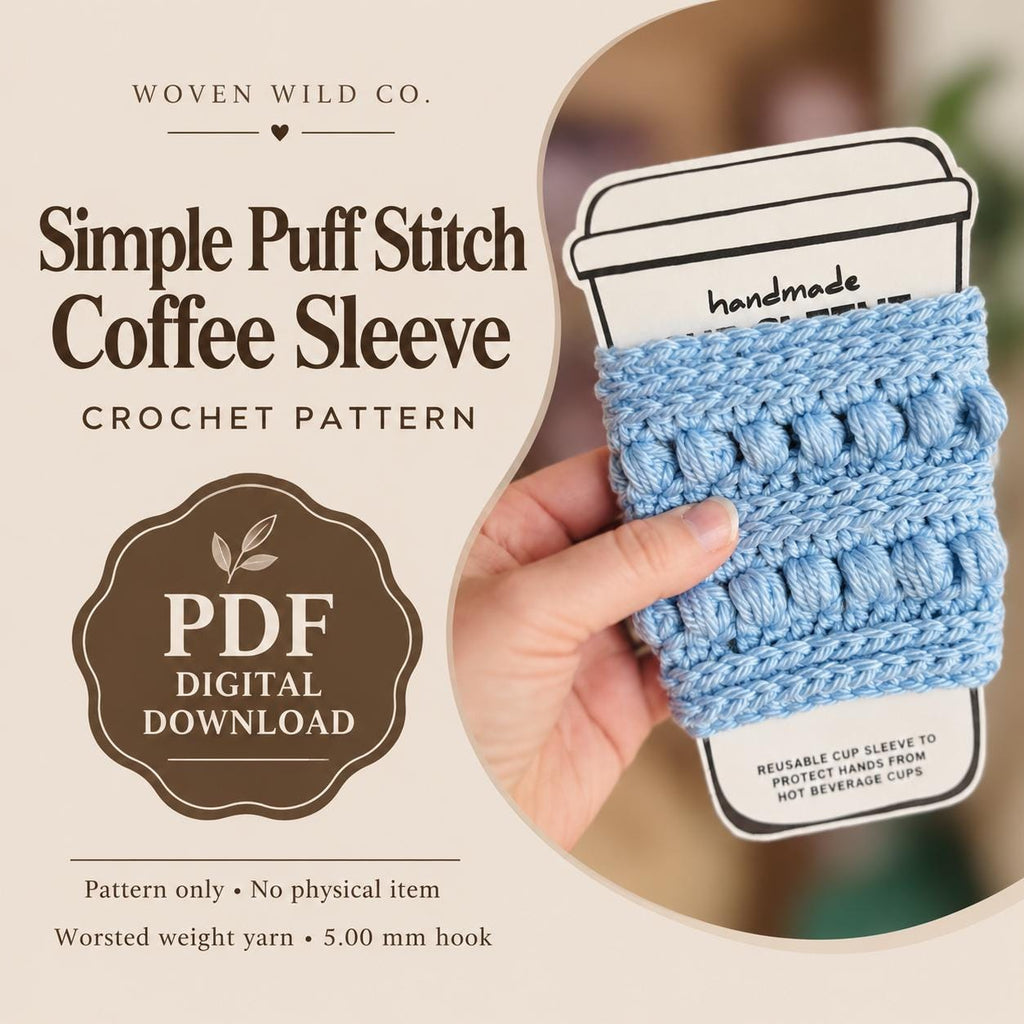 Crochet Coffee Sleeve | Digital Pattern
