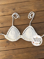 Ivory Beaded Crochet Bralette