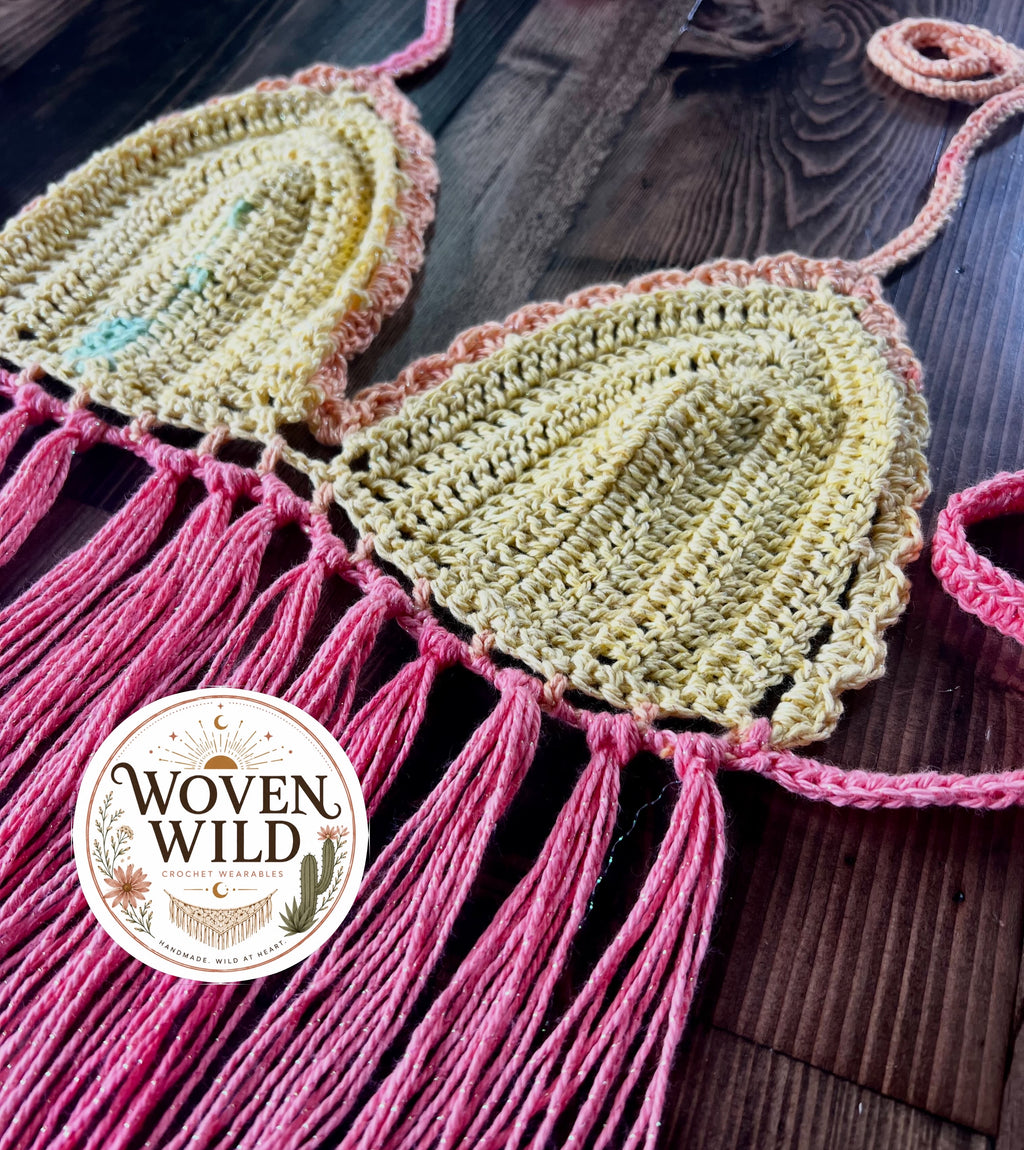 Sunset Fringe Crochet Bralette