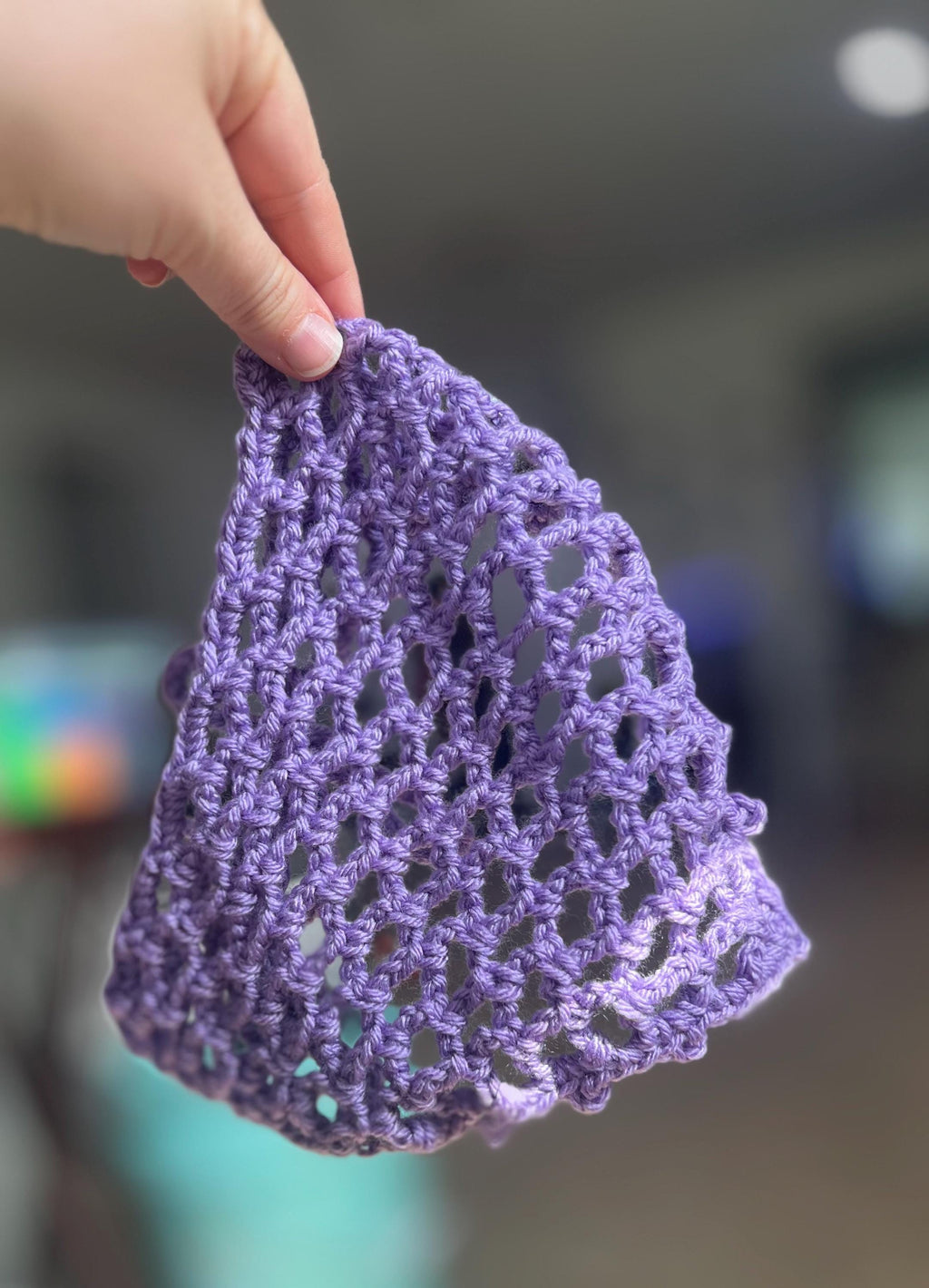 Crochet Mesh Bandana | lavender