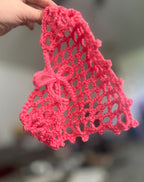 Crochet Mesh Bandana | Hot Pink