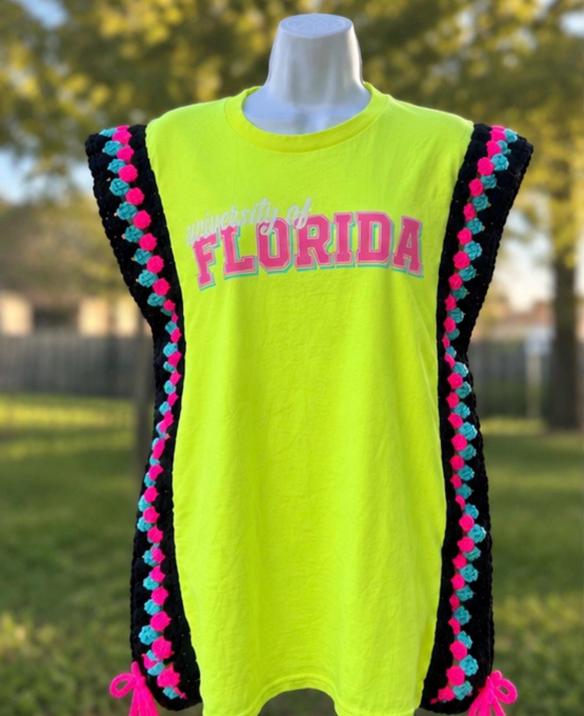 Hand Crocheted University of Florida Game Day Tee | One-of-a-Kind College Top