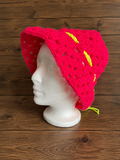 Neon Crochet Granny Square Bucket Hat