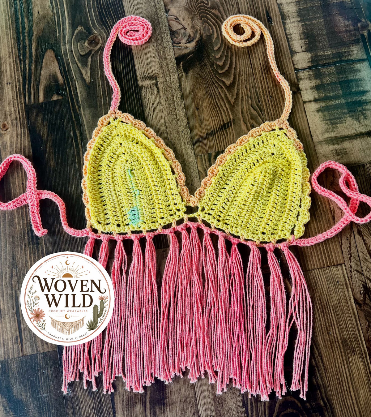 Sunset Fringe Crochet Bralette