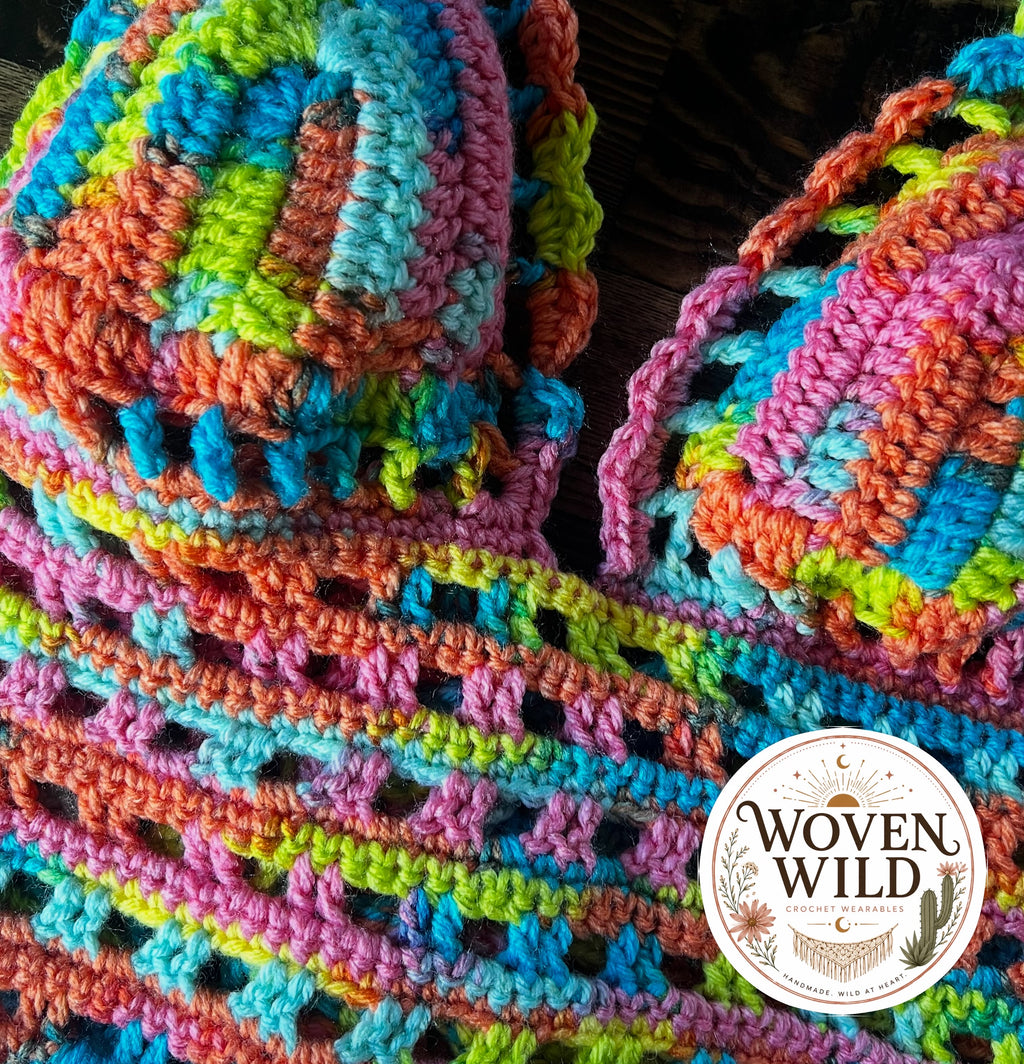 Crochet Rainbow Halter Top