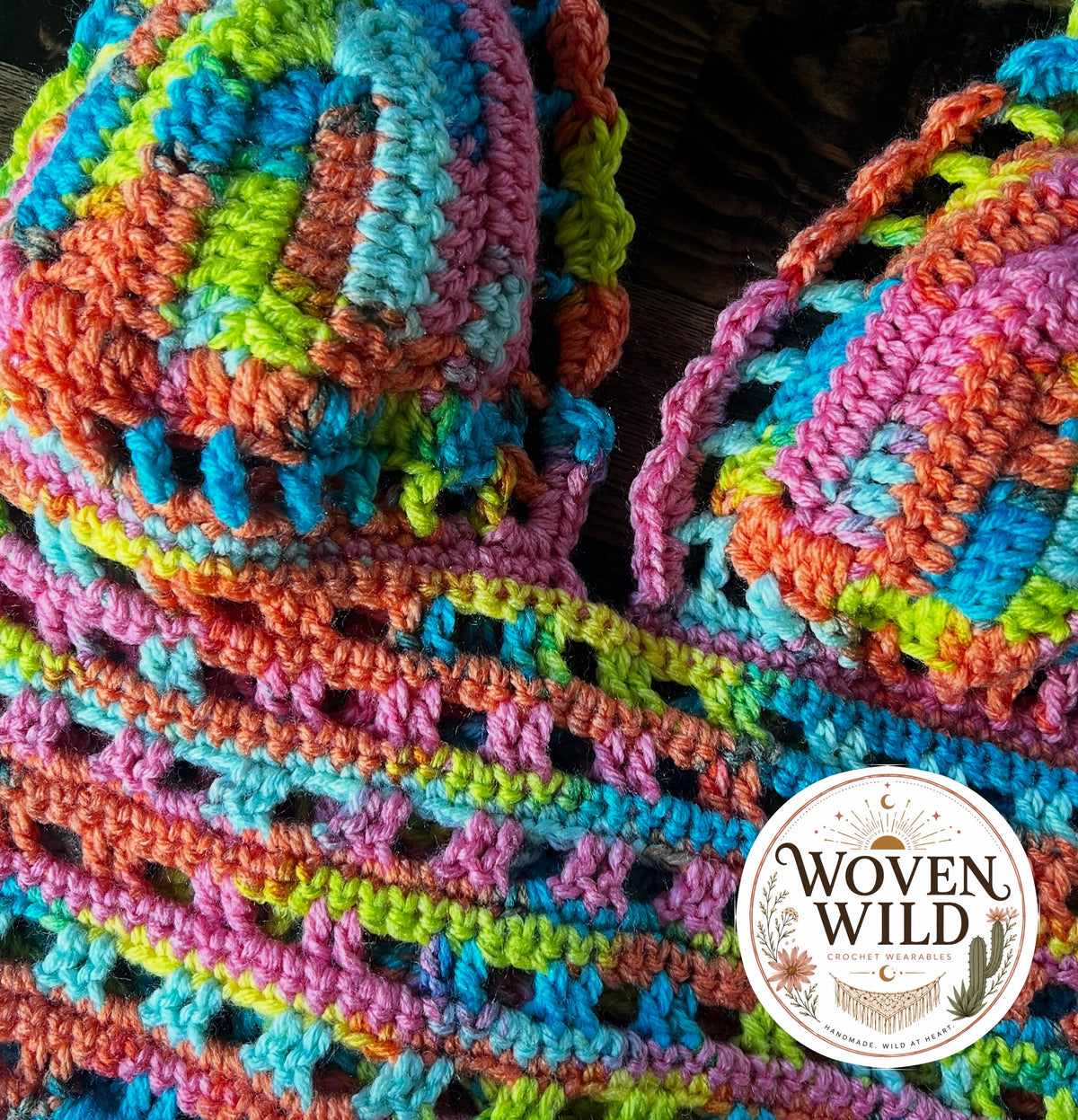 Crochet Rainbow Halter Top