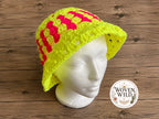 Neon Crochet Bucket Hat