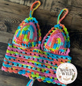 Crochet Rainbow Halter Top