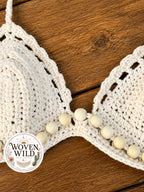 Ivory Beaded Crochet Bralette